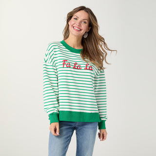 Fa La La Sweatshirt - Green/White