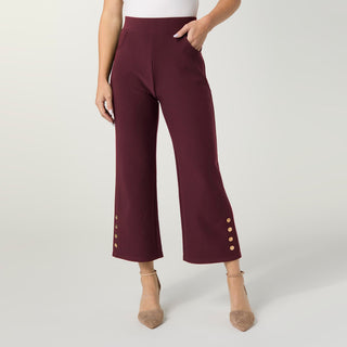 Georgie Wide Leg Crop with Side Buttons