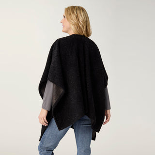 Elaina Tinsel Wrap w/ Pull Thru - Black