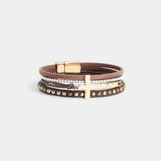 Hallelujah Magnetic Bracelet - Brown
