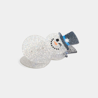 Snowman Hair Clip - Sparkle