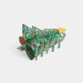 Christmas Tree Hair Clip - Green Multi