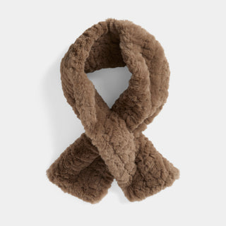 Frosty Morning Pull Through Scarf - Coffee