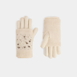 Extravagant Convertible Gloves - Winter White