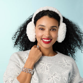 Embellished Earmuffs - Winter White