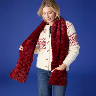 Anika Hidden Pocket Scarf - Dark Green