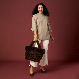 Lumi Leopard Tote - Chocolate Leopard