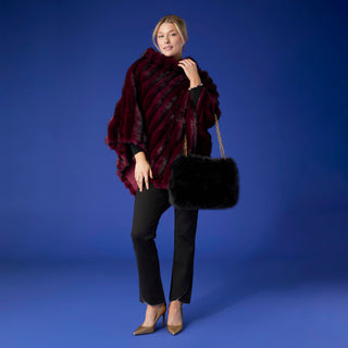 Shayla Faux Fur Convertible Crossbody - Black