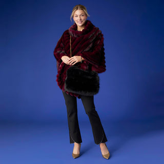 Shayla Faux Fur Convertible Crossbody - Black