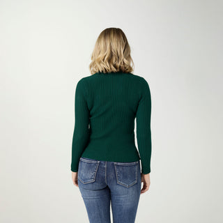 Helena Soft Contour Lightweight Sweater - Hunter Green