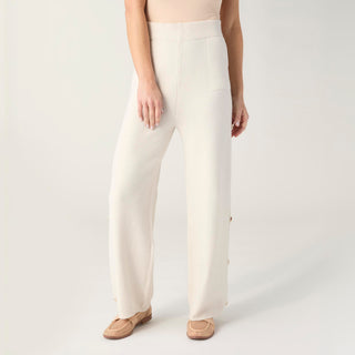 Heavenly-Luxe Button Detail Pant - Stone