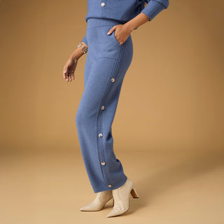 Heavenly-Luxe Button Detail Pant - Stone