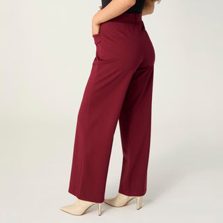 Celyse Tailored Wide Leg Pant - Wine