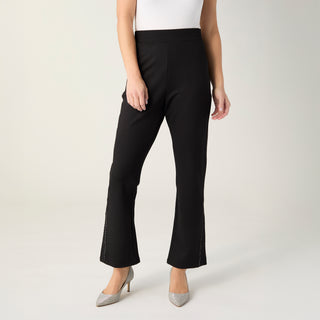 Celyse Baby Flare Pant with Lace and Rhinestones - Black