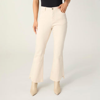 Willa Flare Pant with Curved Hem - Feather