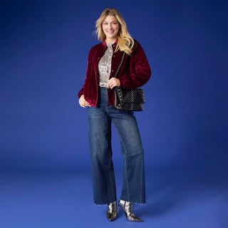 Oakley Quilted Velour Varsity Jacket - Merlot