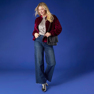 Oakley Quilted Velour Varsity Jacket - Merlot