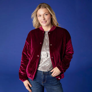 Oakley Quilted Velour Varsity Jacket - Merlot