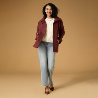Camilla Button Front Jacket - Nutmeg