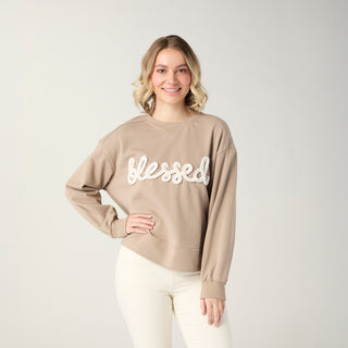 Blessed Sweatshirt - Taupe