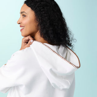 Cross Hooded Sweatshirt - Ivory