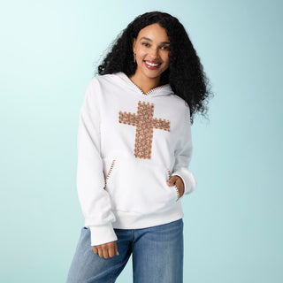 Cross Hooded Sweatshirt - Ivory