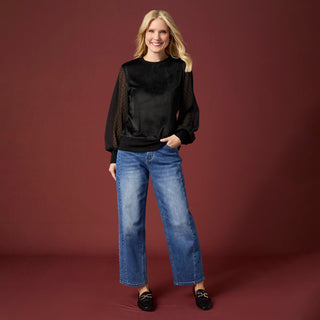 EverStretch Barrel Ankle with Side Inset - Medium Denim