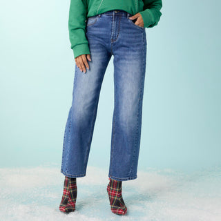 EverStretch Barrel Ankle with Side Inset - Medium Denim