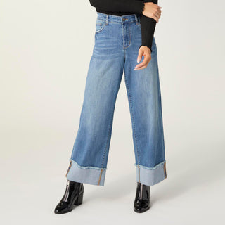 Bambu Soft Wide Ankle with Cuff - Medium Denim