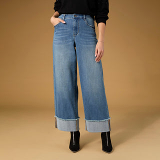 Bambu Soft Wide Ankle with Cuff - Medium Denim