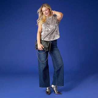 Bambu Soft Wide with Side Panel - Dark Denim