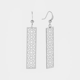 Silver Filigree Bar Dangle