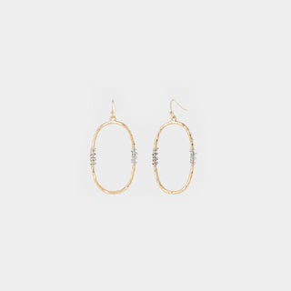 Gold Oval with Wire Wrap