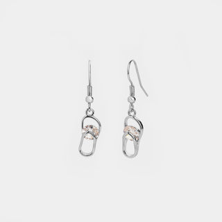 Crystal Flip Flop Dangle Earrings