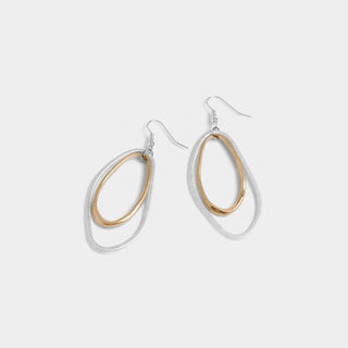 Mixed Metal Double Hoop