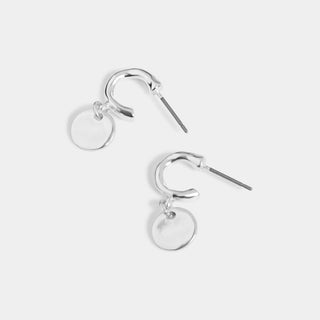 Small Hoop w/ Circle Dangle Earrings - Final Sale