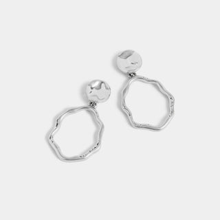 Wavy Hoop w/ Post Earrings - Final Sale