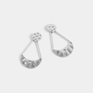 Hammered Half Moon Earrings - Final Sale