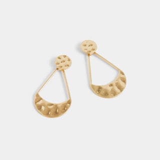 Hammered Half Moon Earrings - Final Sale