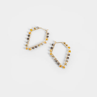 Pentagon w/ Beads Earrings