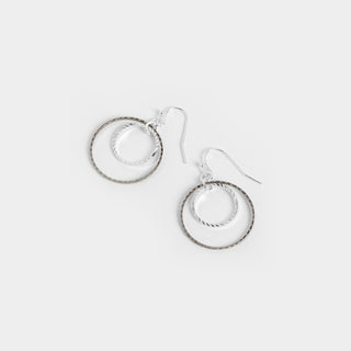 Hammered Double Hoop Earrings