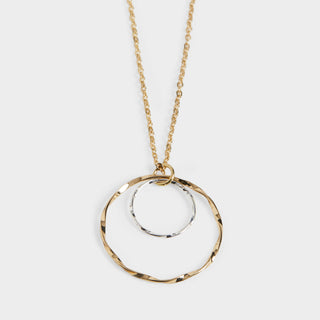 Wavy Double Hoop Necklace
