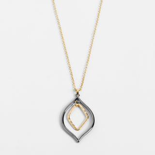 Pointed Teardrop Dangle Necklace