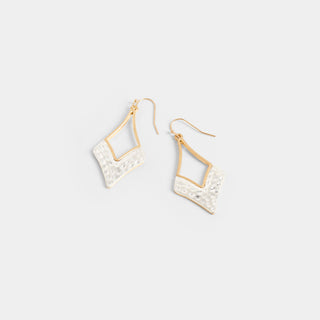 Two-Tone Point Dangle Earrings