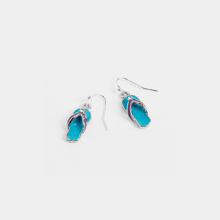 Turquoise/Purple Flip Flop Earrings