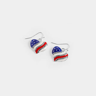 Patriotic Heart Earring