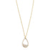 Scattered Stone Teardrop Necklace - Gold