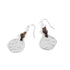 Leather Knot Hammered Disc Earrings