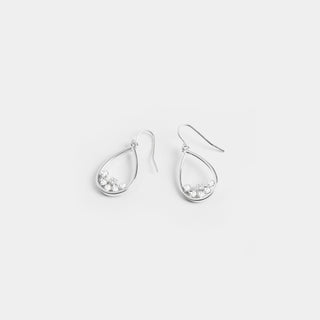 Scattered Stone Teardrop Earrings