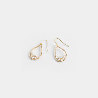 Scattered Stone Teardrop Earrings